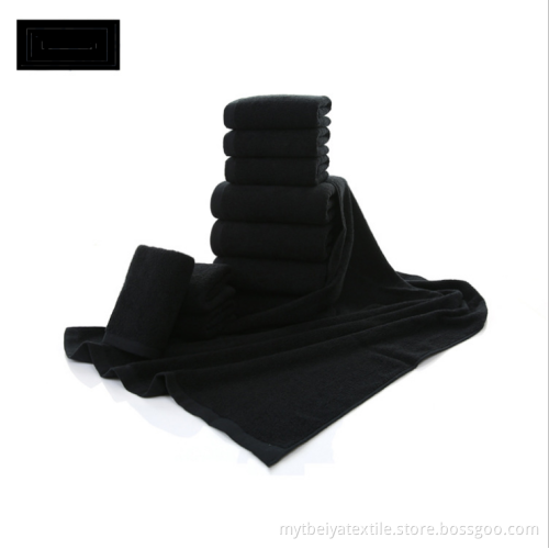 High quantity 100% Cotton Bleach Proof Black Hair Salon Towel Wholesale